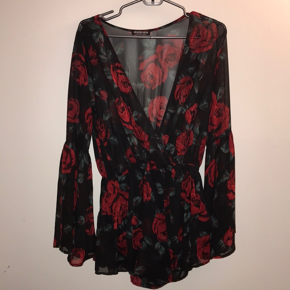 FASHION NOVA floral romper